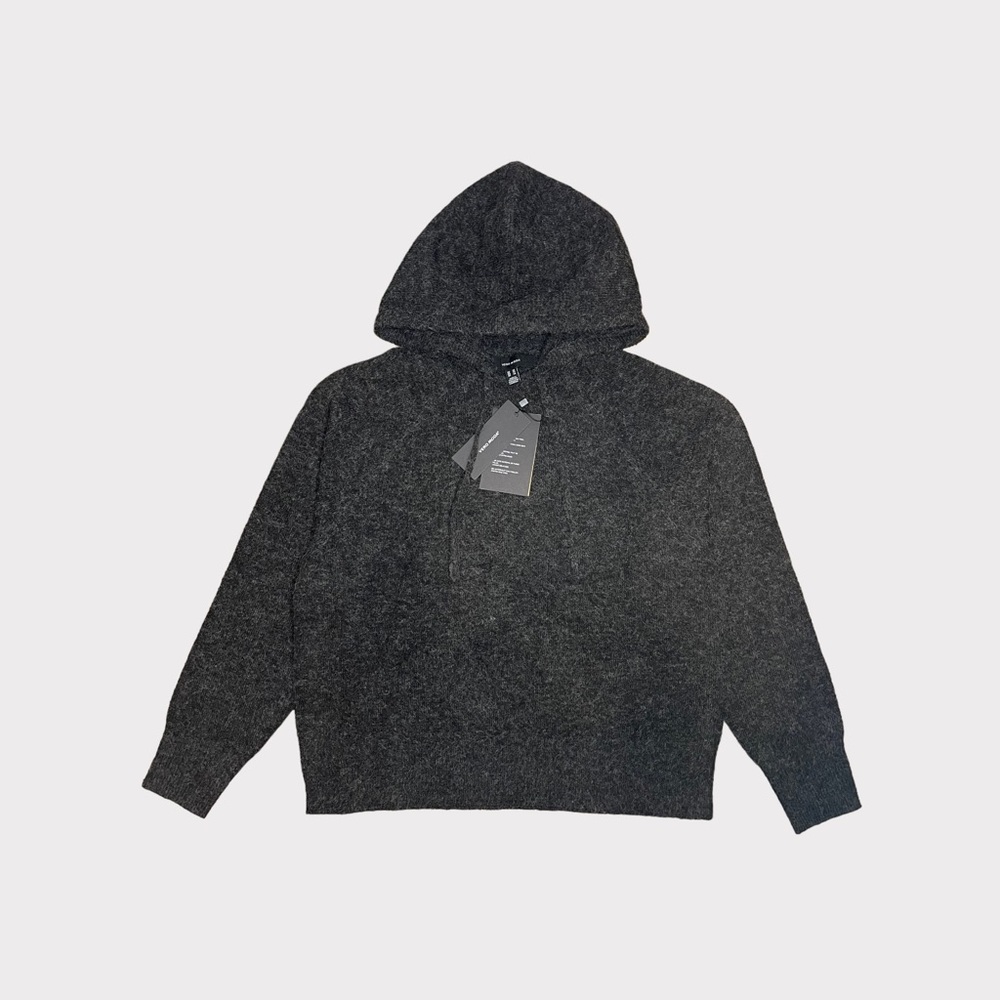 Vero Moda Dark Gray Fuzzy Hooded Sweater